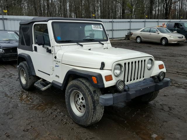 1J4FY19S6WP739753 - 1998 JEEP WRANGLER / WHITE photo 1