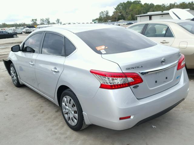 3N1AB7AP2EY216130 - 2014 NISSAN SENTRA S SILVER photo 3