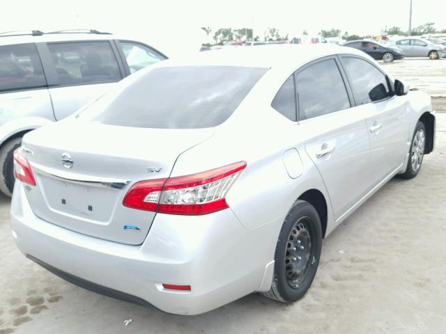 3N1AB7AP2EY216130 - 2014 NISSAN SENTRA S SILVER photo 4