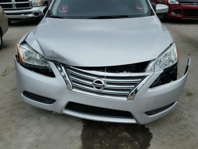 3N1AB7AP2EY216130 - 2014 NISSAN SENTRA S SILVER photo 9