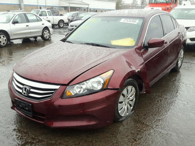 1HGCP2F32CA123322 - 2012 HONDA ACCORD LX BURGUNDY photo 2