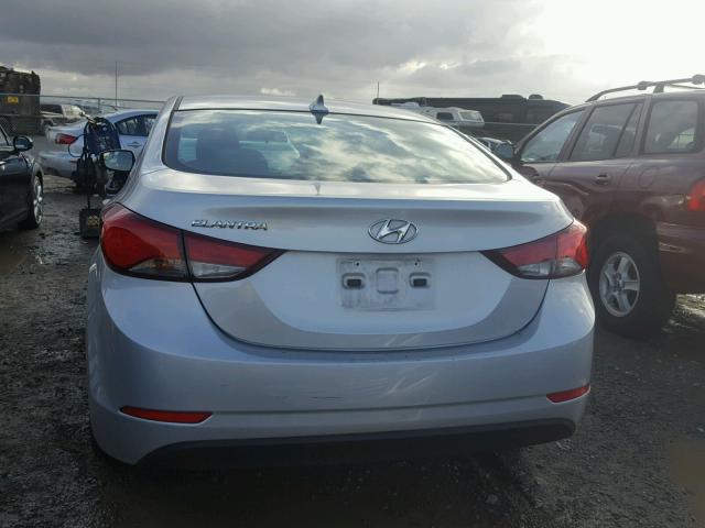 5NPDH4AE3FH629775 - 2015 HYUNDAI ELANTRA SE SILVER photo 9