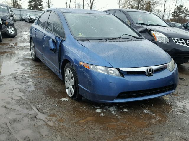 1HGFA16528L031360 - 2008 HONDA CIVIC LX BLUE photo 1