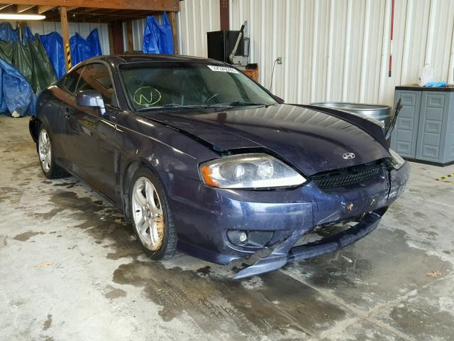 KMHHN65F05U173467 - 2005 HYUNDAI TIBURON GT BLUE photo 1