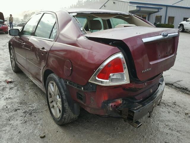 3FAFP08156R241909 - 2006 FORD FUSION SEL RED photo 3