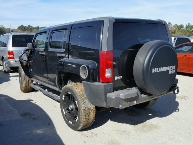 5GTEN13E488177905 - 2008 HUMMER H3 BLACK photo 3