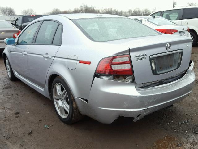 19UUA66297A033322 - 2007 ACURA TL SILVER photo 3