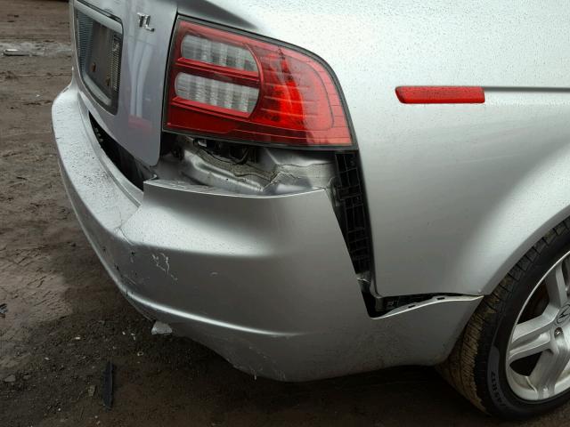 19UUA66297A033322 - 2007 ACURA TL SILVER photo 9