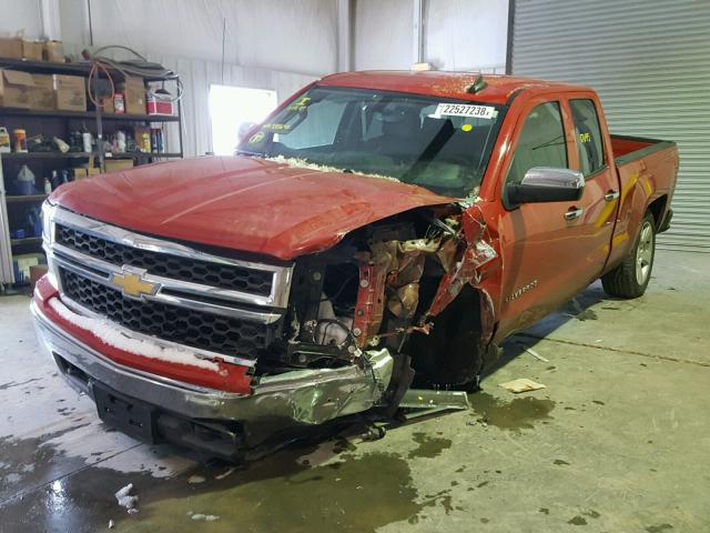 1GCVKPEC2FZ388641 - 2015 CHEVROLET SILVERADO RED photo 2