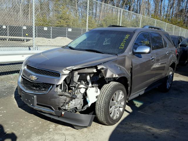 2CNFLPEY1A6381578 - 2010 CHEVROLET EQUINOX LT GRAY photo 2