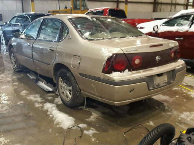 2G1WF52E939115553 - 2003 CHEVROLET IMPALA BEIGE photo 3