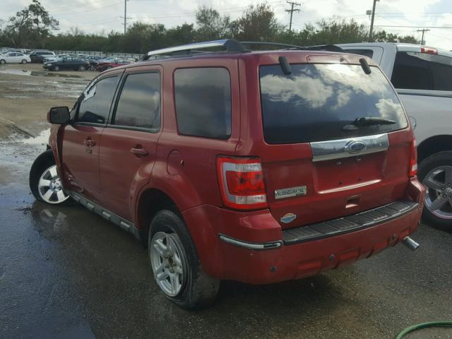 1FMCU0E75BKB27577 - 2011 FORD ESCAPE LIM BURGUNDY photo 3