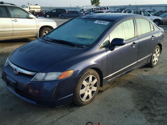 JHMFA16586S011825 - 2006 HONDA CIVIC LX BLUE photo 2