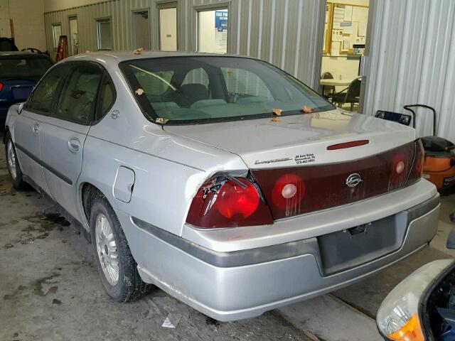 2G1WF55E429305934 - 2002 CHEVROLET IMPALA SILVER photo 3