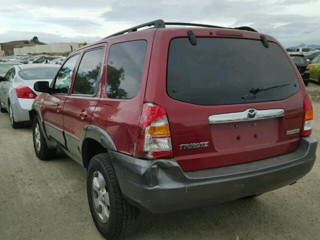 4F2CZ94174KM20200 - 2004 MAZDA TRIBUTE LX RED photo 3