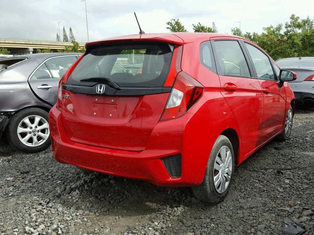 JHMGK5H53GX045536 - 2016 HONDA FIT LX RED photo 4