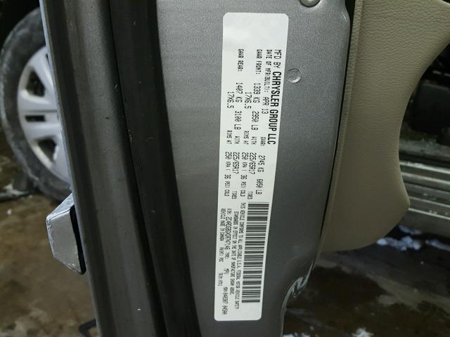 2C4RDGBGXDR747146 - 2013 DODGE GRAND CARA SILVER photo 10