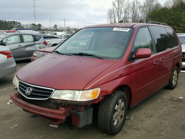 2HKRL18602H544887 - 2002 HONDA ODYSSEY EX BURGUNDY photo 2