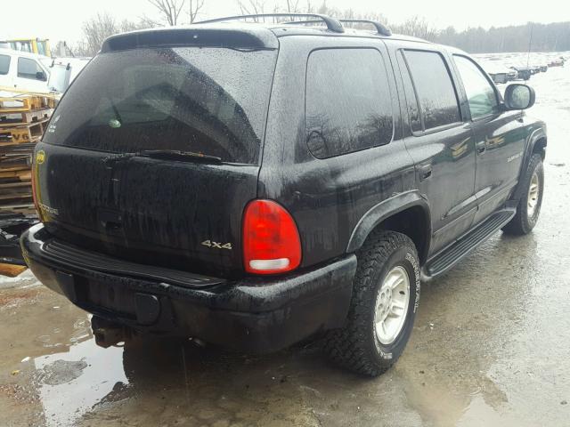 1B4HS28N1YF208452 - 2000 DODGE DURANGO BLACK photo 4