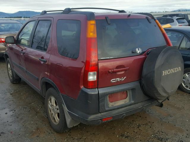 JHLRD78853C001620 - 2003 HONDA CR-V EX RED photo 3