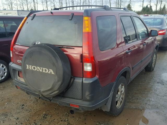 JHLRD78853C001620 - 2003 HONDA CR-V EX RED photo 4