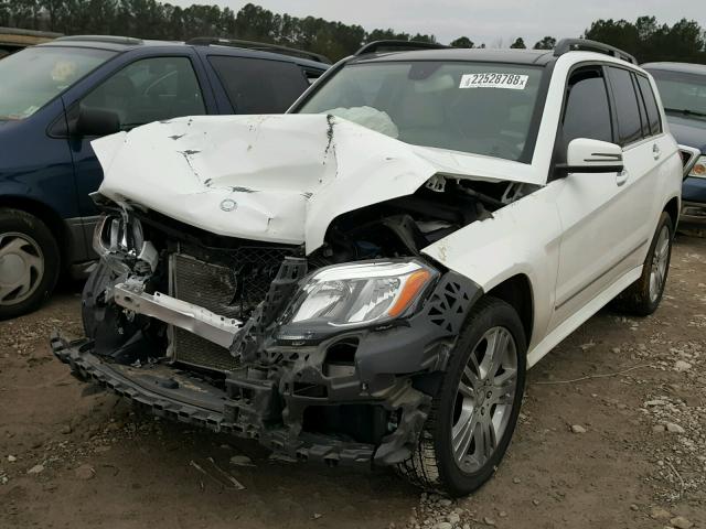 WDCGG5HB6EG292842 - 2014 MERCEDES-BENZ GLK 350 WHITE photo 2