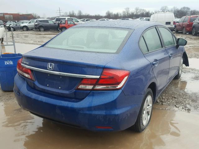 19XFB2F55FE013149 - 2015 HONDA CIVIC LX BLUE photo 4