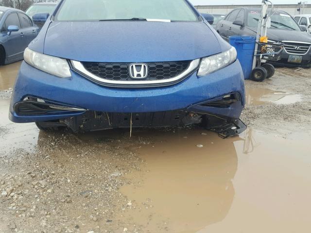 19XFB2F55FE013149 - 2015 HONDA CIVIC LX BLUE photo 9