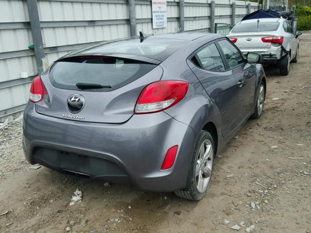 KMHTC6ADXFU243174 - 2015 HYUNDAI VELOSTER B GRAY photo 4