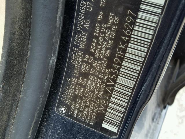 WBAAV53491FK46297 - 2001 BMW 330 I BLUE photo 10