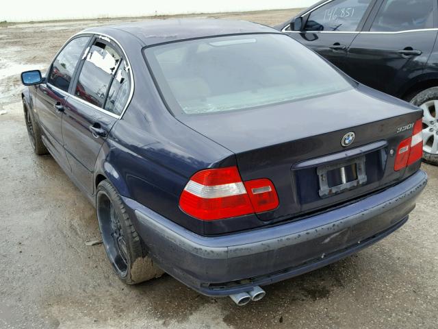 WBAAV53491FK46297 - 2001 BMW 330 I BLUE photo 3