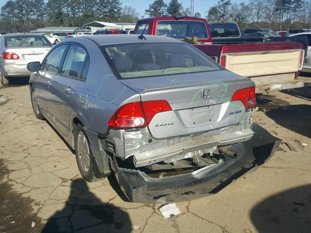 JHMFA36238S010442 - 2008 HONDA CIVIC HYBR SILVER photo 3