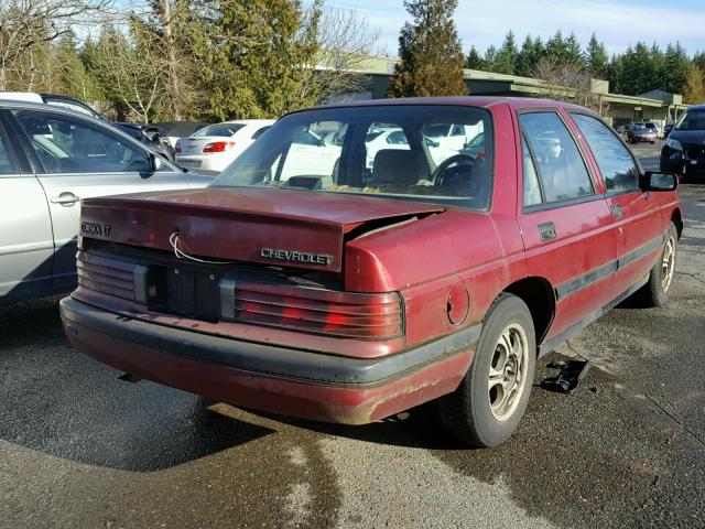 1G1LT53T0PY278246 - 1993 CHEVROLET CORSICA LT RED photo 4