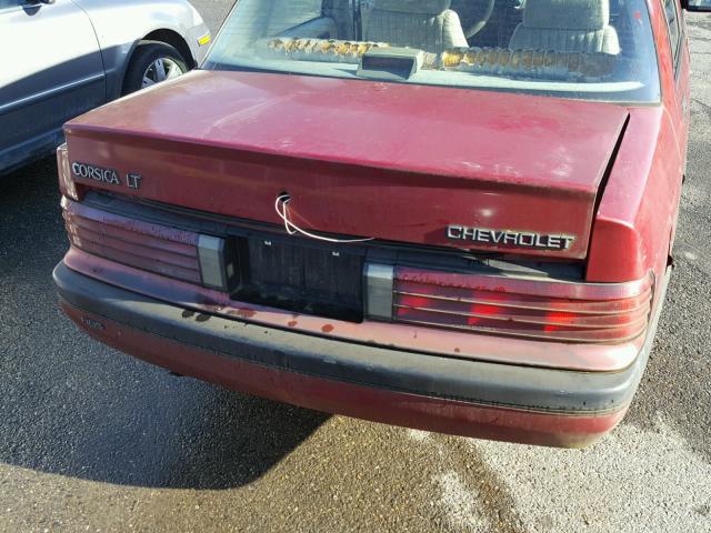 1G1LT53T0PY278246 - 1993 CHEVROLET CORSICA LT RED photo 9