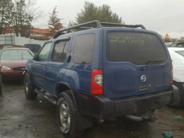 5N1ED28Y52C545253 - 2002 NISSAN XTERRA XE BLUE photo 3