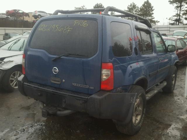 5N1ED28Y52C545253 - 2002 NISSAN XTERRA XE BLUE photo 4