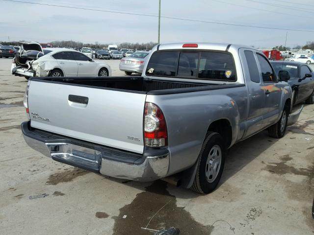 5TFTX4CN1BX006343 - 2011 TOYOTA TACOMA ACC SILVER photo 4