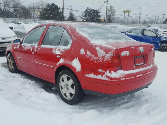 3VWSE29M9YM107887 - 2000 VOLKSWAGEN JETTA GLS RED photo 3