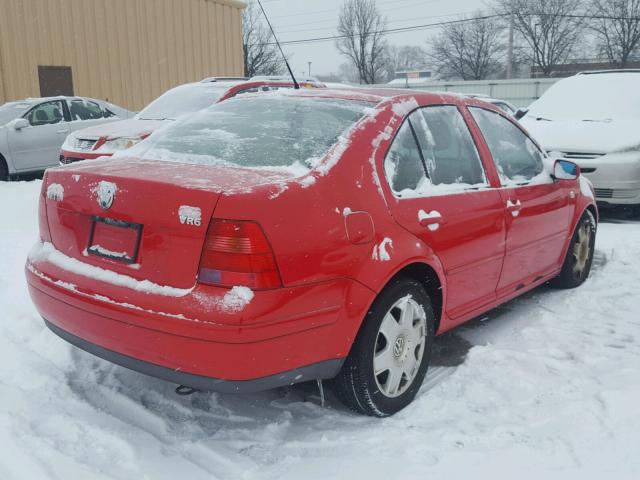 3VWSE29M9YM107887 - 2000 VOLKSWAGEN JETTA GLS RED photo 4