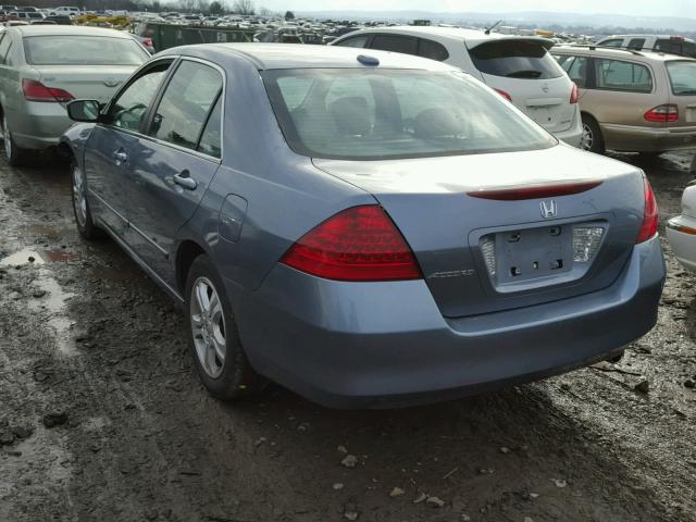 1HGCM567X7A043379 - 2007 HONDA ACCORD EX BLUE photo 3