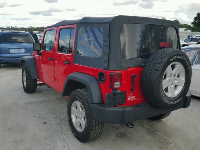 1C4BJWDG5HL655488 - 2017 JEEP WRANGLER U RED photo 3