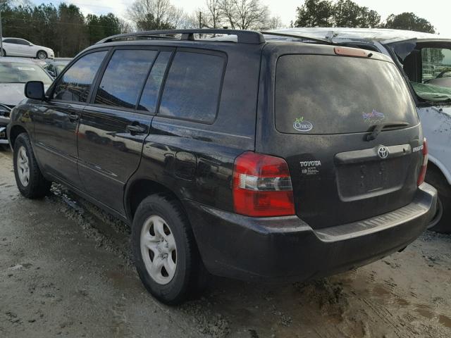 JTEGD21A640078774 - 2004 TOYOTA HIGHLANDER BLACK photo 3