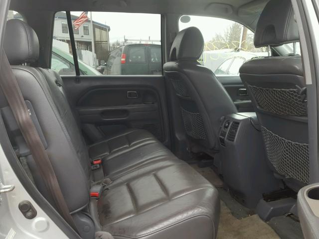 2HKYF18677H528664 - 2007 HONDA PILOT EXL SILVER photo 6