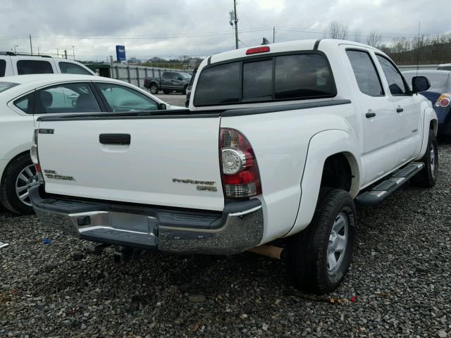 5TFJX4GN2CX008198 - 2012 TOYOTA TACOMA DOU WHITE photo 4