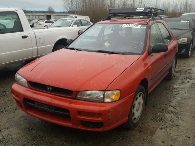 JF1GF4353WH812517 - 1998 SUBARU IMPREZA L RED photo 2