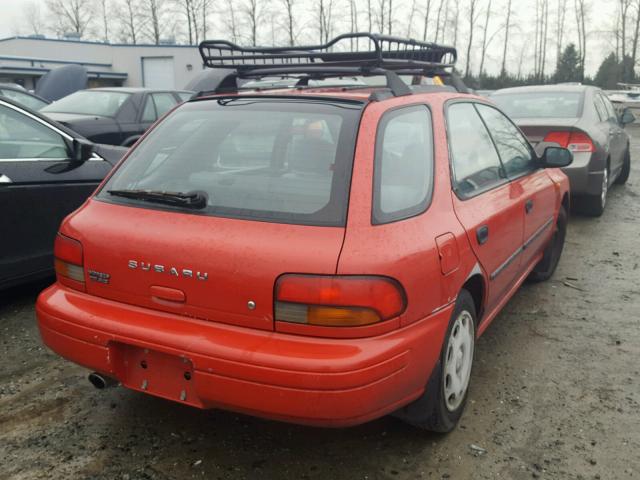 JF1GF4353WH812517 - 1998 SUBARU IMPREZA L RED photo 4