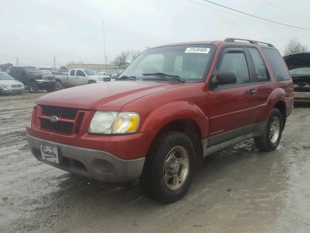 1FMYU60EX2UC01823 - 2002 FORD EXPLORER S RED photo 2