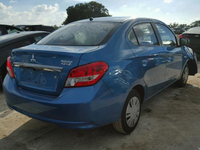 ML32F3FJ0HHF09727 - 2017 MITSUBISHI MIRAGE G4 BLUE photo 4