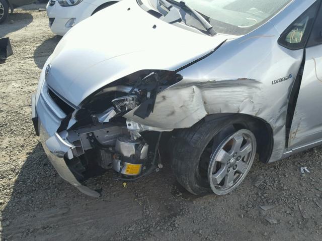 JTDKB20UX83456373 - 2008 TOYOTA PRIUS SILVER photo 9