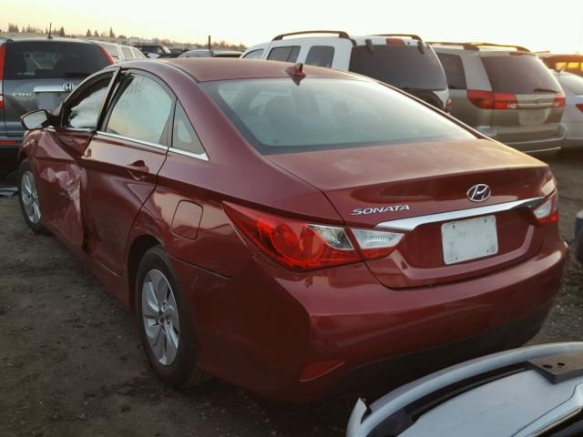 5NPEB4AC3EH827064 - 2014 HYUNDAI SONATA GLS RED photo 3